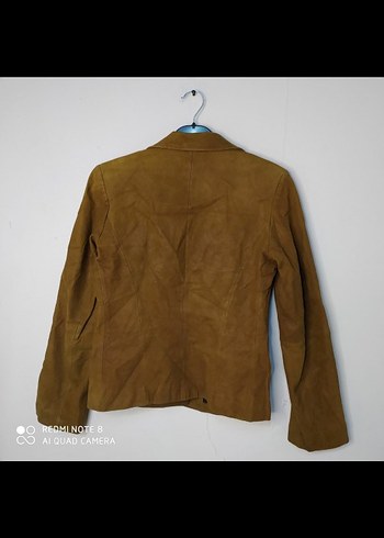 Kahverengi Kadın Süet Kısa Ceket - Görsel 3