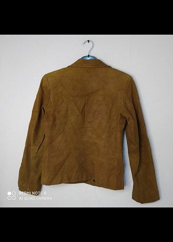 Kahverengi Kadın Süet Kısa Ceket - Görsel 4