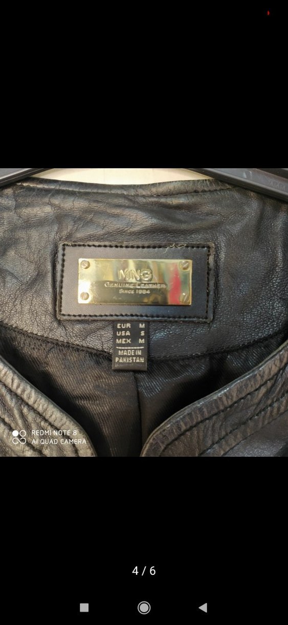 Siyah Deri Biker Ceket Kadın - Görsel 4