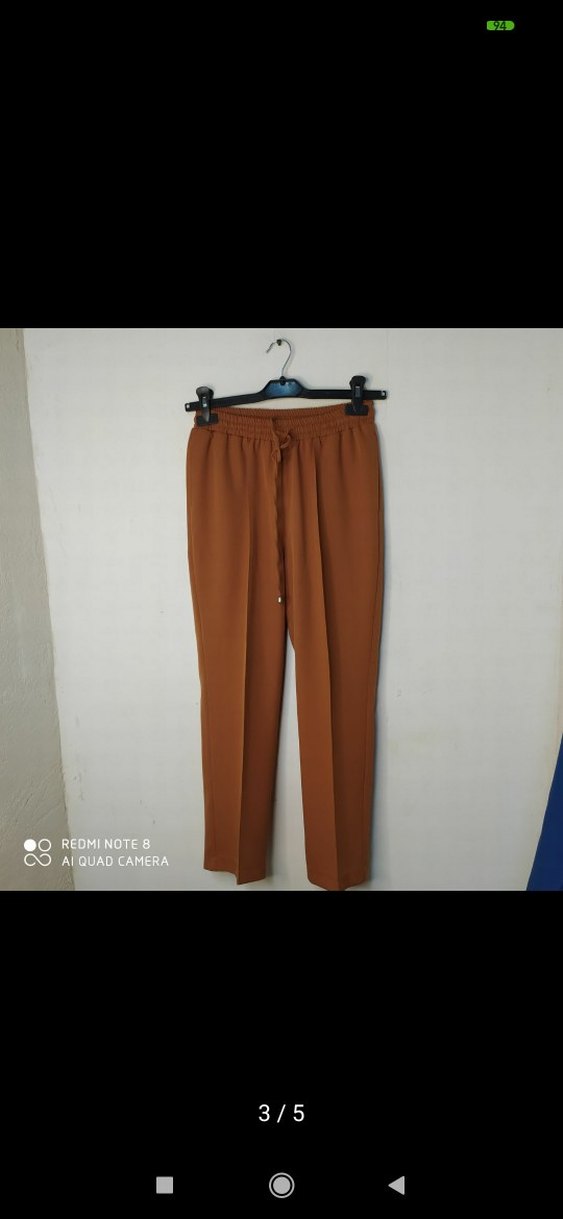 Kahverengi Kadın Kumaş Pantolon - Görsel 4