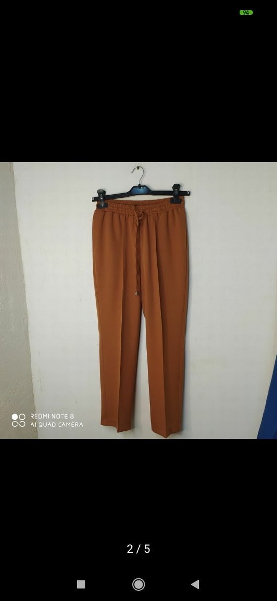 Kahverengi Kadın Kumaş Pantolon - Görsel 5