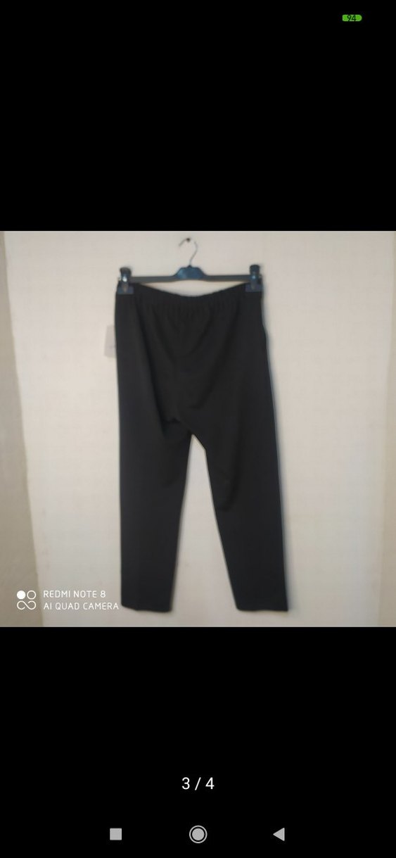 Kadın Siyah Kumaş Kemerli Mini Pantolon - Görsel 3