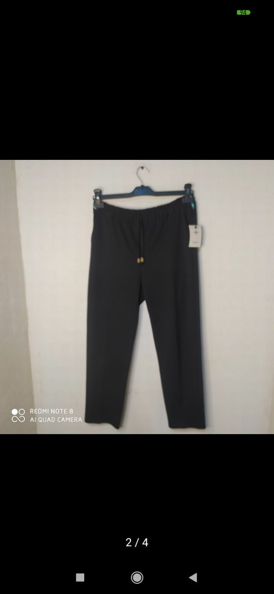 Kadın Siyah Kumaş Kemerli Mini Pantolon - Görsel 4