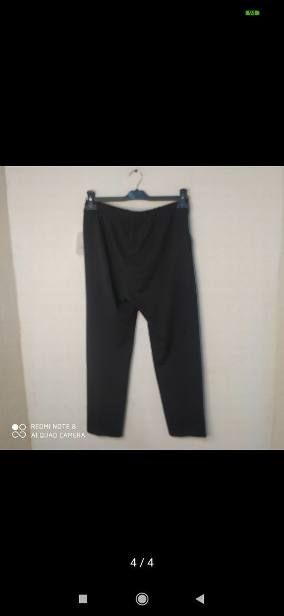 Kadın Siyah Kumaş Kemerli Mini Pantolon - Görsel 2