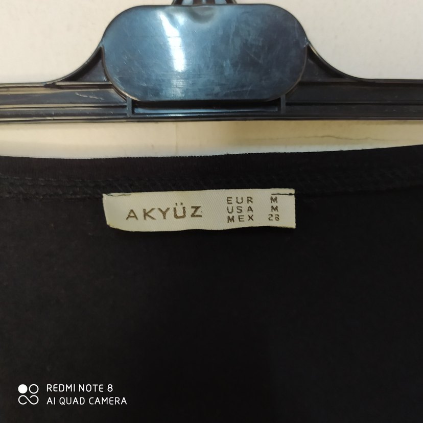 Kız Çocuk Siyah Simli Baskılı Tişört - Görsel 3