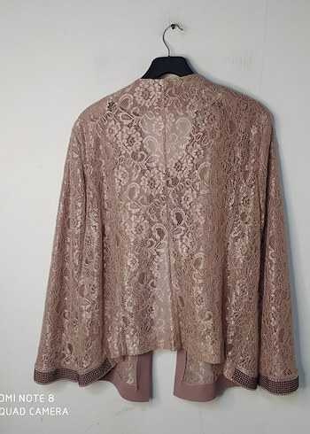 Bej Dantel Detaylı Kadın Ceket - Görsel 5