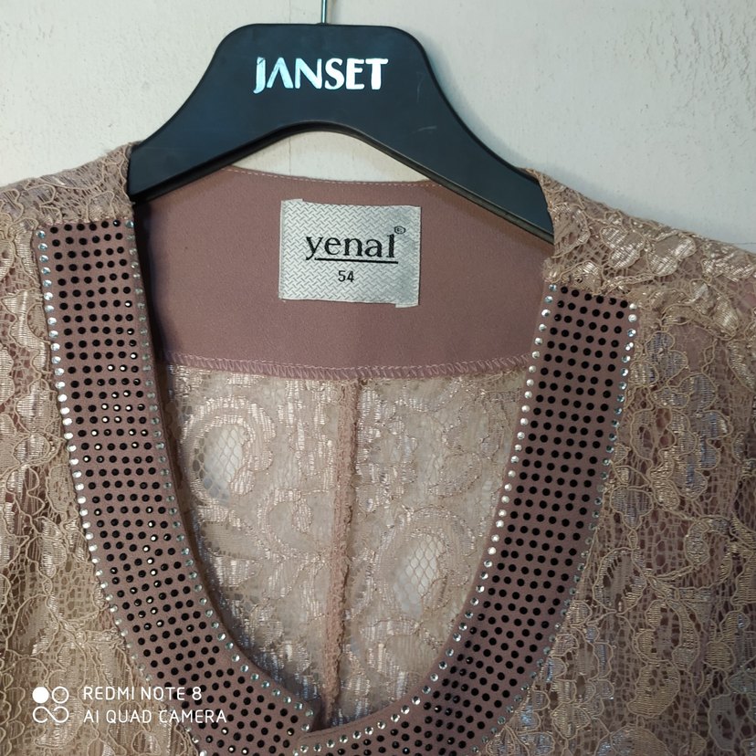 Bej Dantel Detaylı Kadın Ceket - Görsel 3