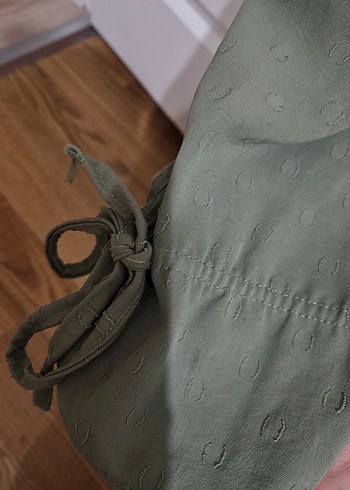 Kadın Haki Uzun Keten Tunik - Görsel 5