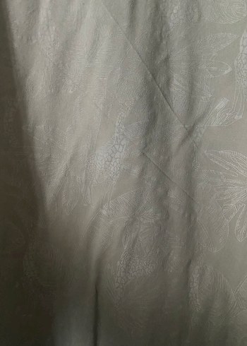 Kadın Keten Midi Gömlek - Haki - Görsel 3