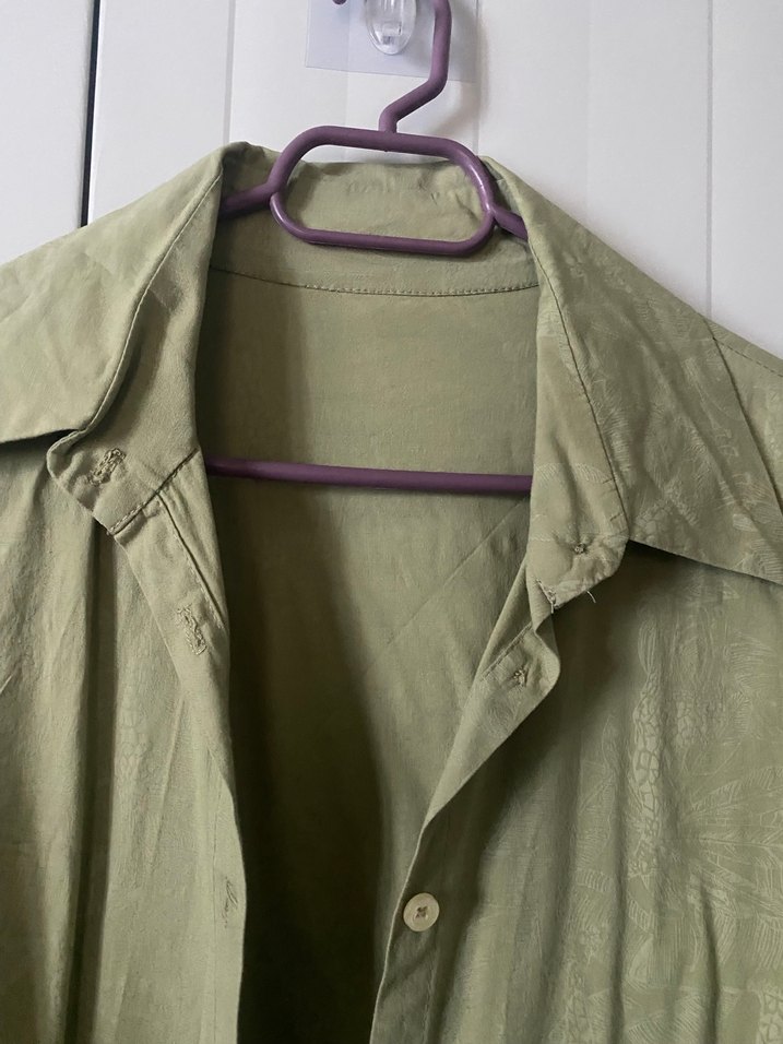Kadın Keten Midi Gömlek - Haki - Görsel 2