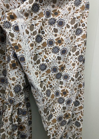 Uzun Bohem Pamuklu Düğmeli Elbise - Görsel 5