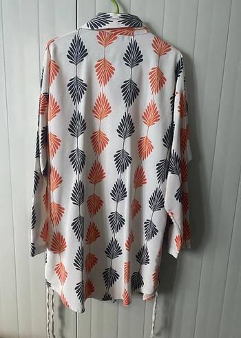 Bohem Uzun Kollu Desenli Uzun Gömlek - Görsel 7