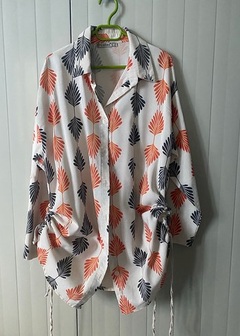 Bohem Uzun Kollu Desenli Uzun Gömlek - Görsel 4