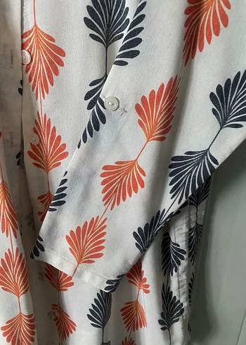 Bohem Uzun Kollu Desenli Uzun Gömlek - Görsel 6