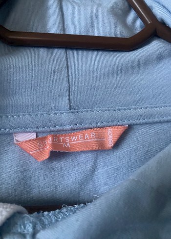 Mavi Kapüşonlu Kadın Sweatshirt - Görsel 2