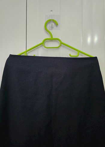 Drapeli Siyah Midi Kadın Uzun Etek - Görsel 2