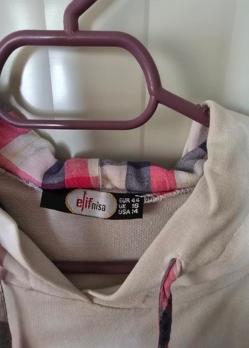 Pamuklu Uzun Beyaz Kadın Sweatshirt - Görsel 6