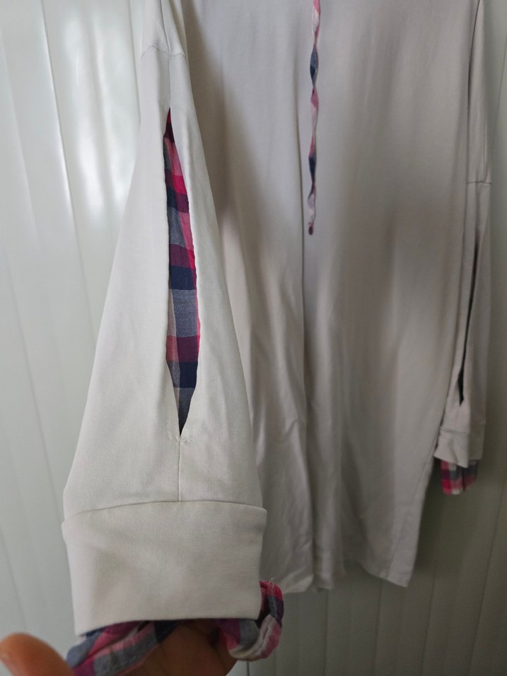 Pamuklu Uzun Beyaz Kadın Sweatshirt - Görsel 3