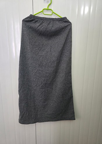 Gri Kadın Uzun Salaş Etek - Görsel 2