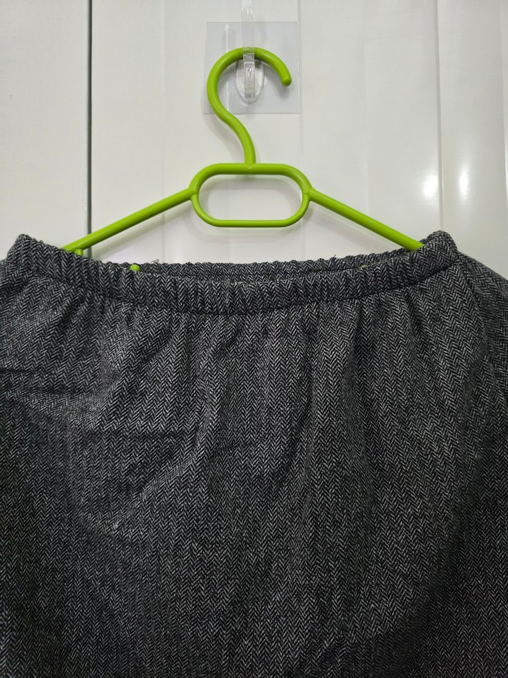 Gri Kadın Uzun Salaş Etek - Görsel 4