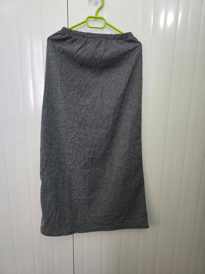 Gri Kadın Uzun Salaş Etek - Görsel 2