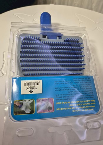 Renkli Mavi Kedi Tüy Toplama Fırçası - Görsel 3