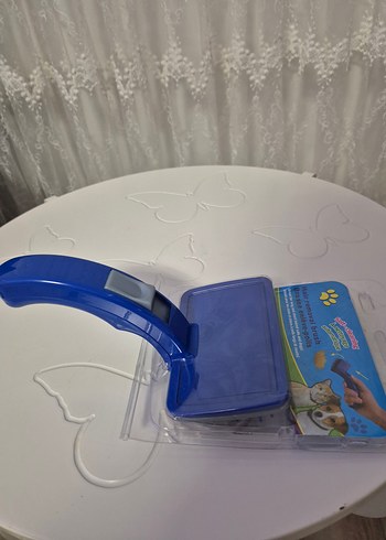 Renkli Mavi Kedi Tüy Toplama Fırçası - Görsel 2