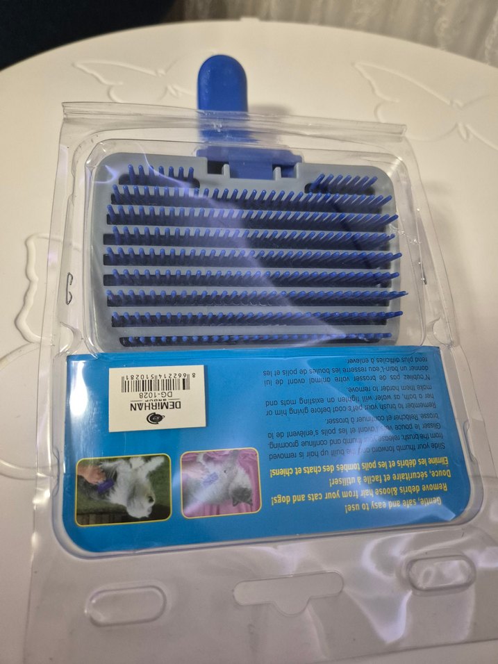 Renkli Mavi Kedi Tüy Toplama Fırçası - Görsel 3