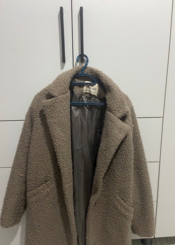 Kahverengi Yünlü Kadın Kaban - Görsel 2