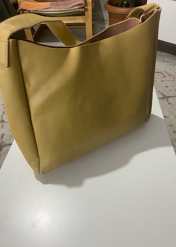 Zara Bej Deri Kadın Çanta - Görsel 3