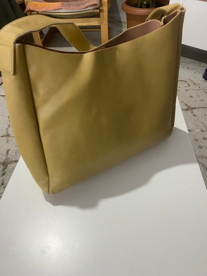 Zara Bej Deri Kadın Çanta - Görsel 3