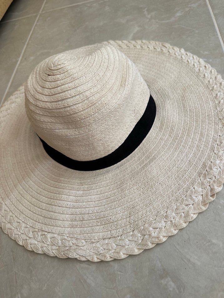 Gri Dantel Detaylı Bohem Kadın Şapka - Görsel 2