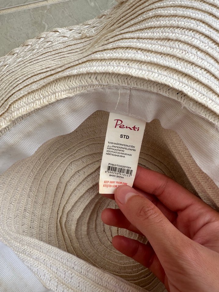 Gri Dantel Detaylı Bohem Kadın Şapka - Görsel 3