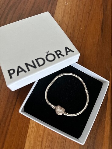 Pandora Pembe Altın Kaplama Kalpli Gümüş Bileklik - Görsel 8