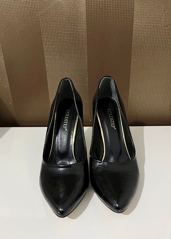 Kadın Siyah Deri Stiletto Topuklu Ayakkabı - Görsel 4