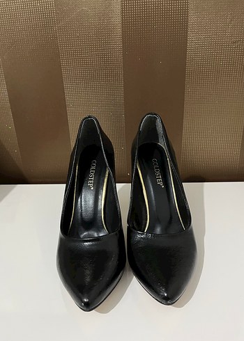Kadın Siyah Deri Stiletto Topuklu Ayakkabı - Görsel 5