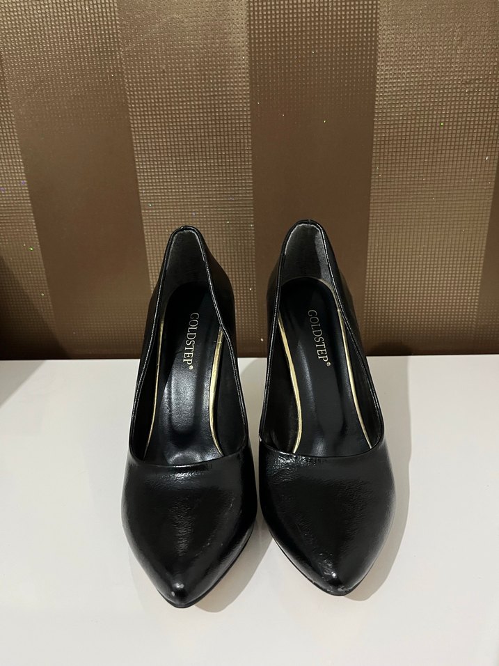 Kadın Siyah Deri Stiletto Topuklu Ayakkabı - Görsel 5