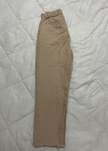 Kemerli Bej Keten Kadın Şort - Görsel 5