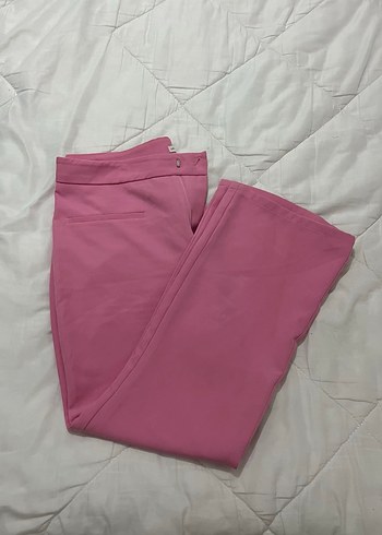 Pastel Pembe Kadın Spor Kumaş Pantolon - Görsel 6
