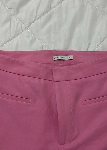 Pastel Pembe Kadın Spor Kumaş Pantolon - Görsel 3