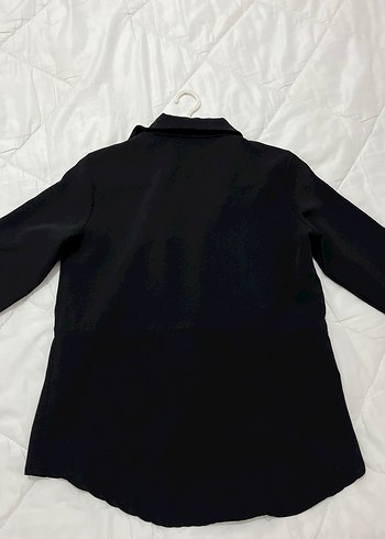 Düğmeli Siyah Kadın Gömlek - Görsel 5