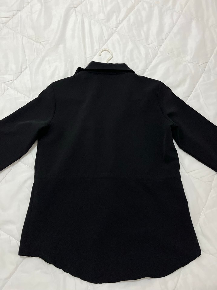 Düğmeli Siyah Kadın Gömlek - Görsel 5
