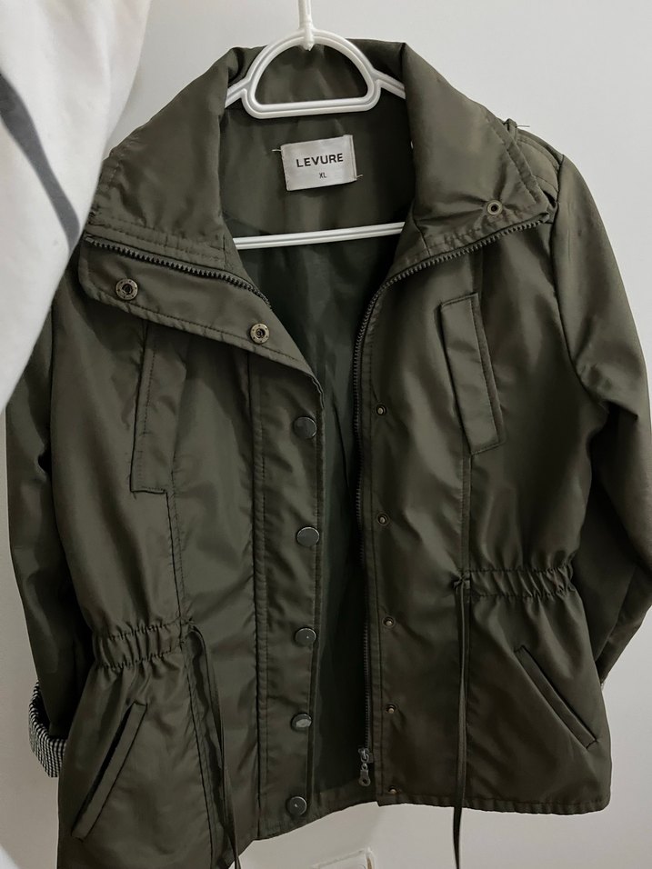 Düğmeli, Midi Boy, Rahat Kesim Kadın Mont - Görsel 4