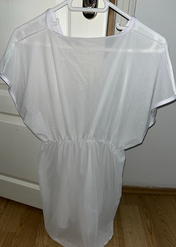 Beyaz V Yakalı Midi Pareo - Görsel 4