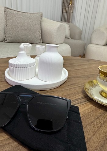 Siyah Fermuarlı Biker Kadın Güneş Gözlüğü - Görsel 2