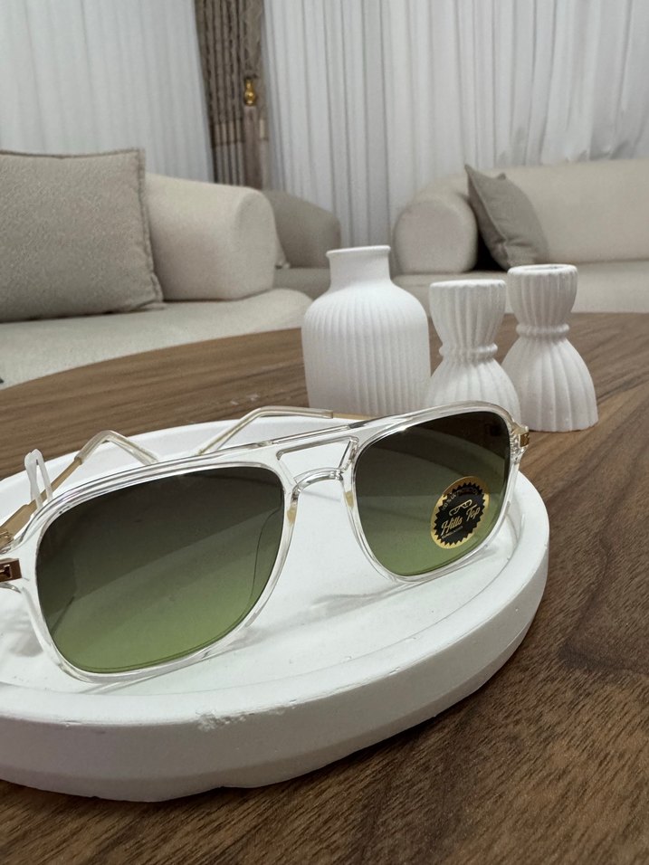 Bej Retro Erkek Güneş Gözlüğü - Görsel 2