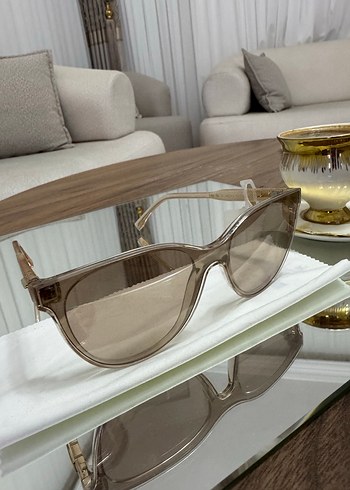 Şeffaf Bej Kadın Gözlüğü - Görsel 2