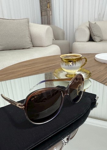 Klasik Şeffaf Kahverengi Kadın Güneş Gözlüğü - Görsel 2