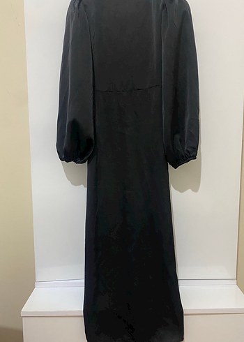 Siyah Drapeli Uzun Kadın Elbise - Görsel 2