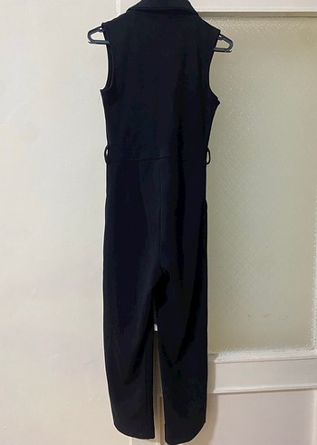 Kadın Siyah Kemerli Uzun Tulum - Görsel 2